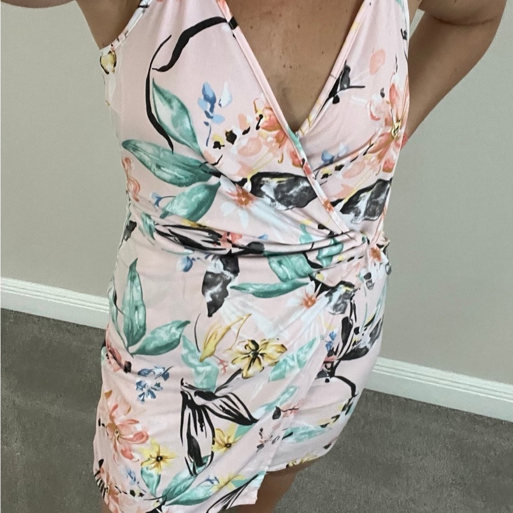 Bcbg dress birds tropical small